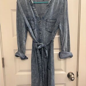 Cato Blue Denim Shirt Dress